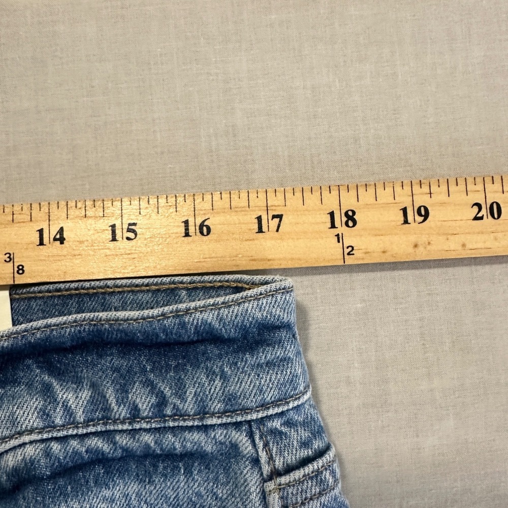 a.n.a Women's 16 Wide Leg Jeans Blue Highest-Rise Cuffed Med Jupiter NEW - Picture 3 of 9